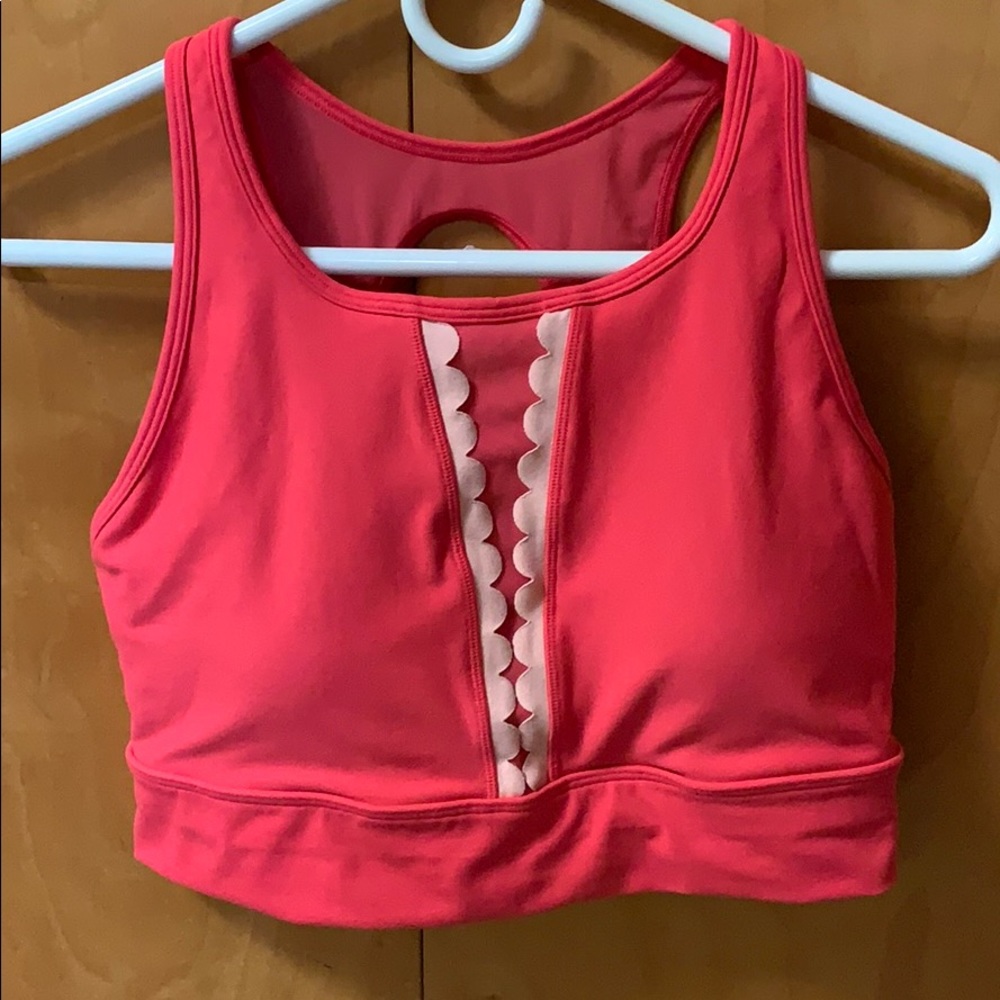 Calia By Carrie Pink Scallop Top